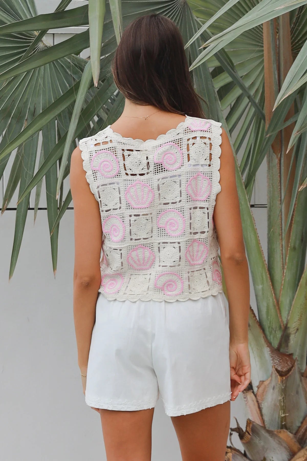 Gia crochet shells - Pink