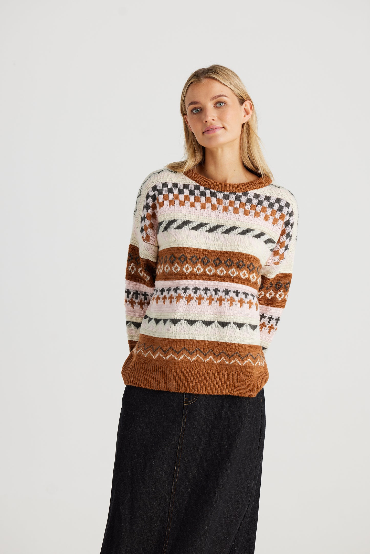 Snow Bunny Knit - Pink Stripe