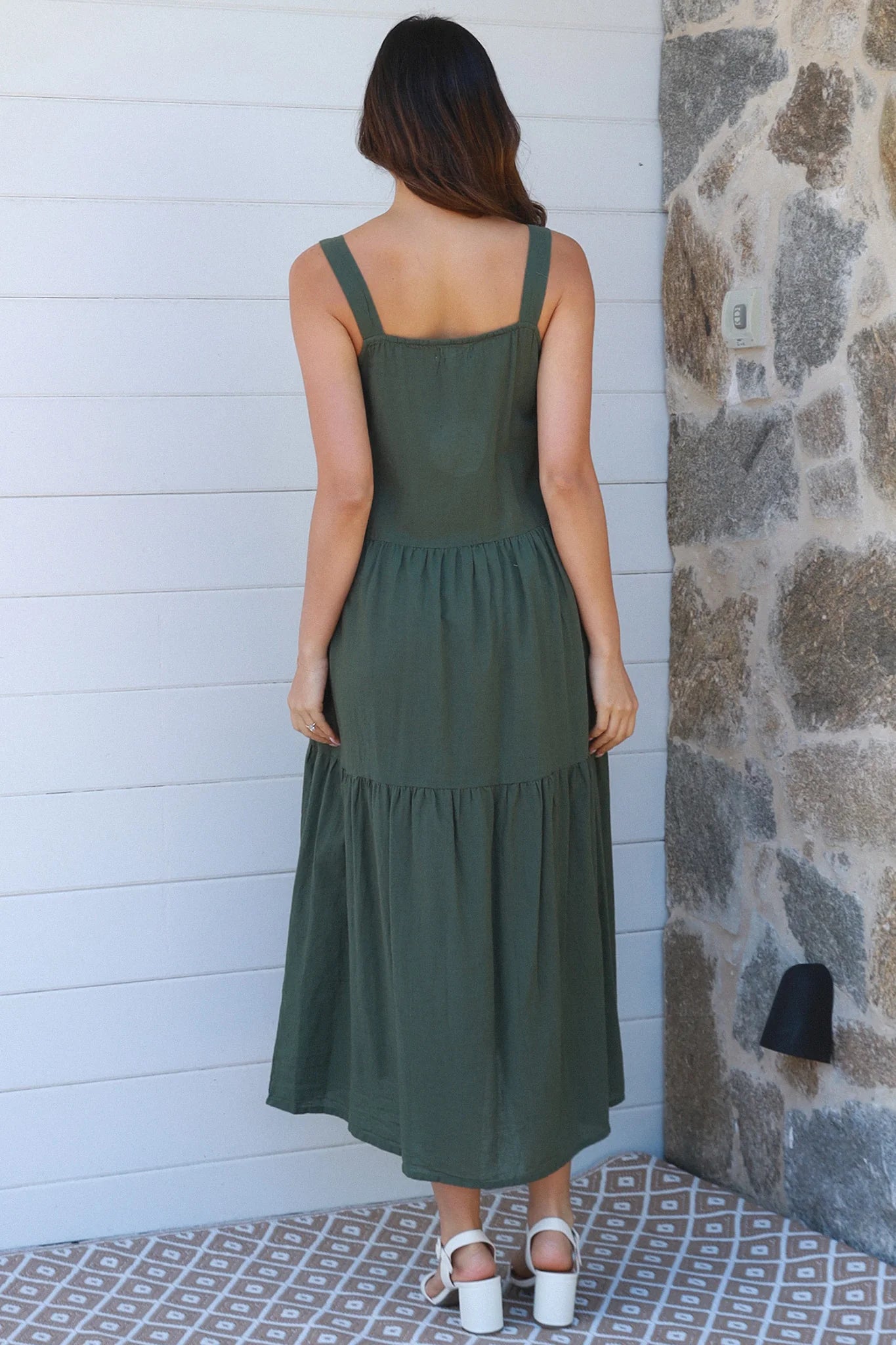 Lina Dress - Forest Green
