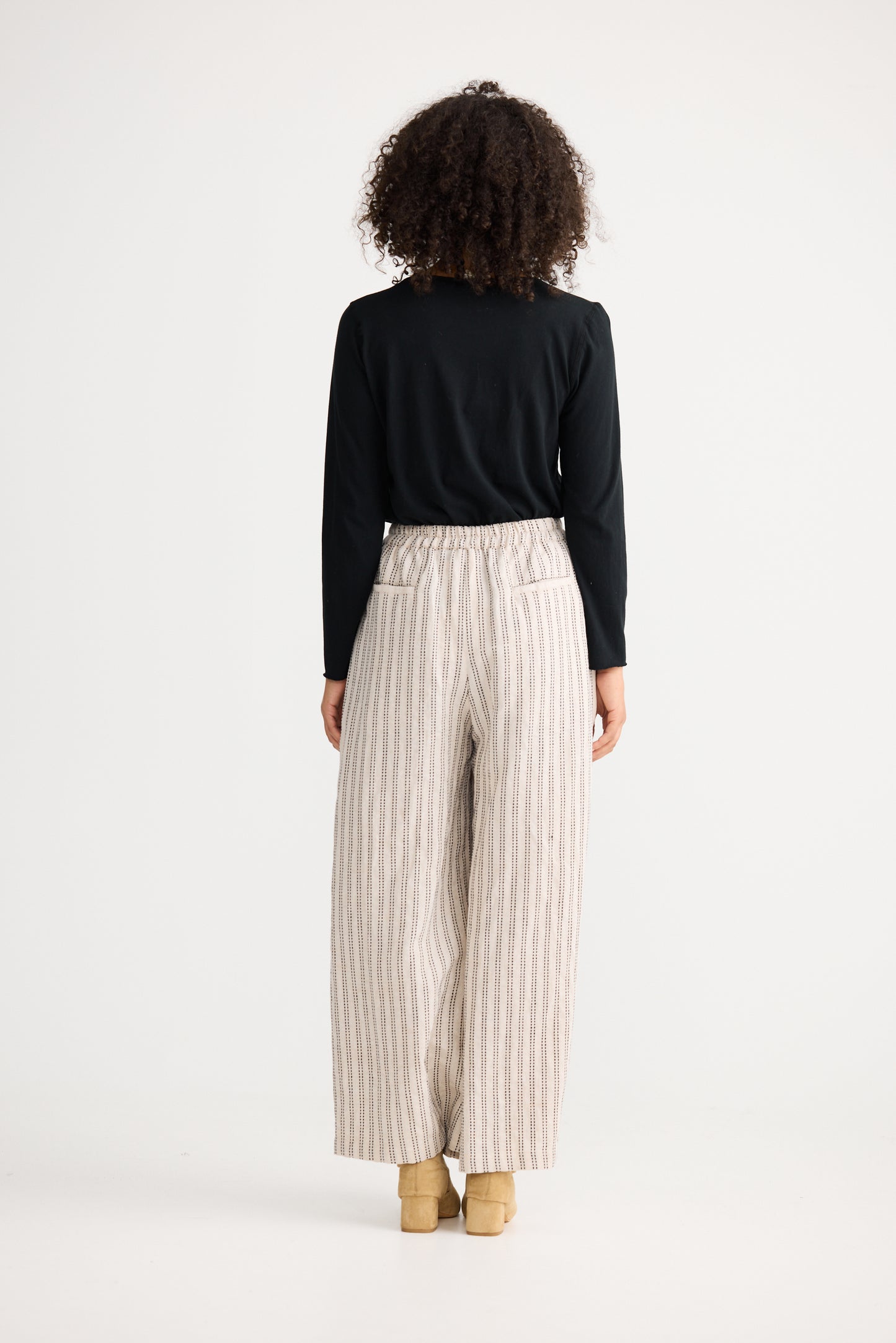 Positano Pants | Natural Stripe