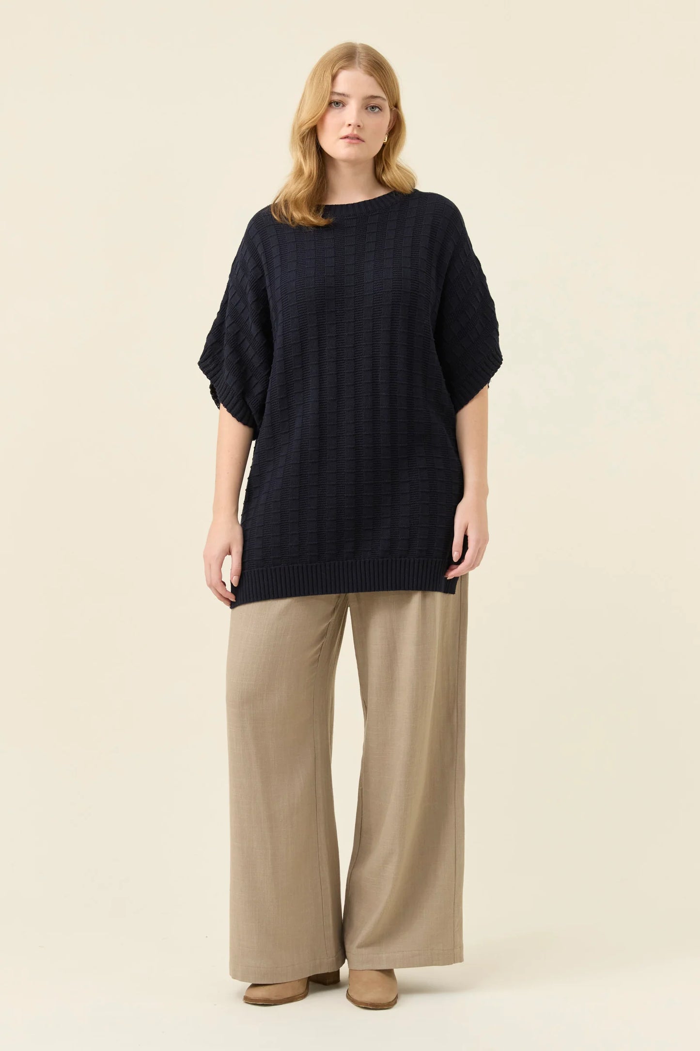 Sadie Knit Top | Navy