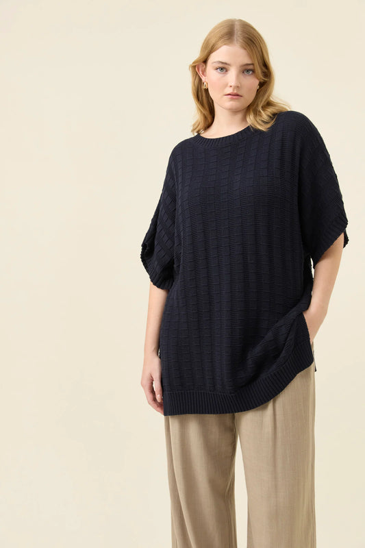 Sadie Knit Top | Navy