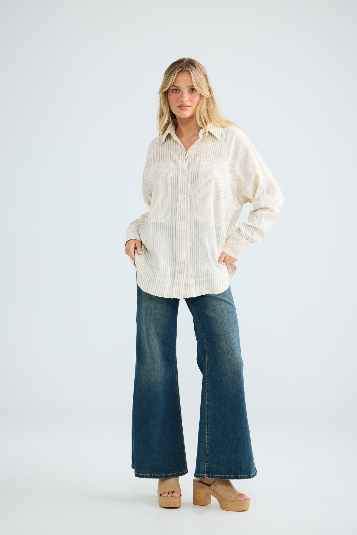Bodhi Shirt in Natural Stripe