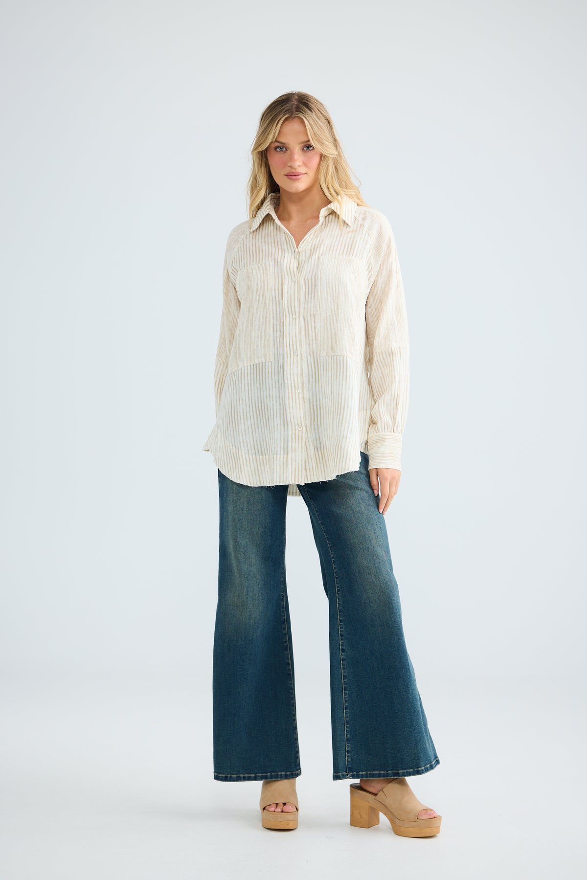 Bodhi Shirt in Natural Stripe