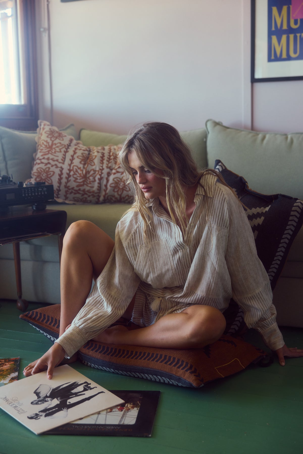 Bodhi Shirt in Natural Stripe