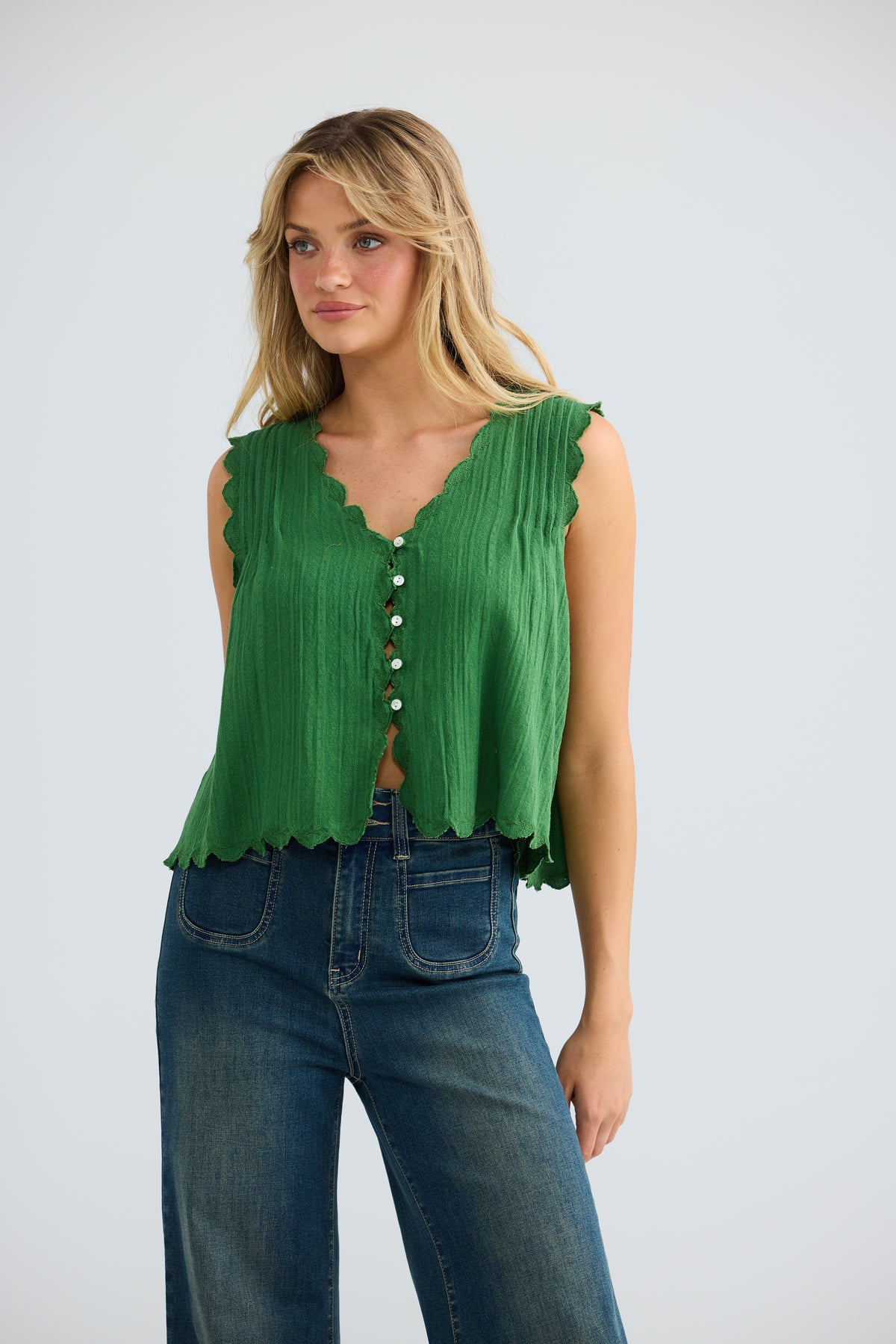 Narra Top in Olive