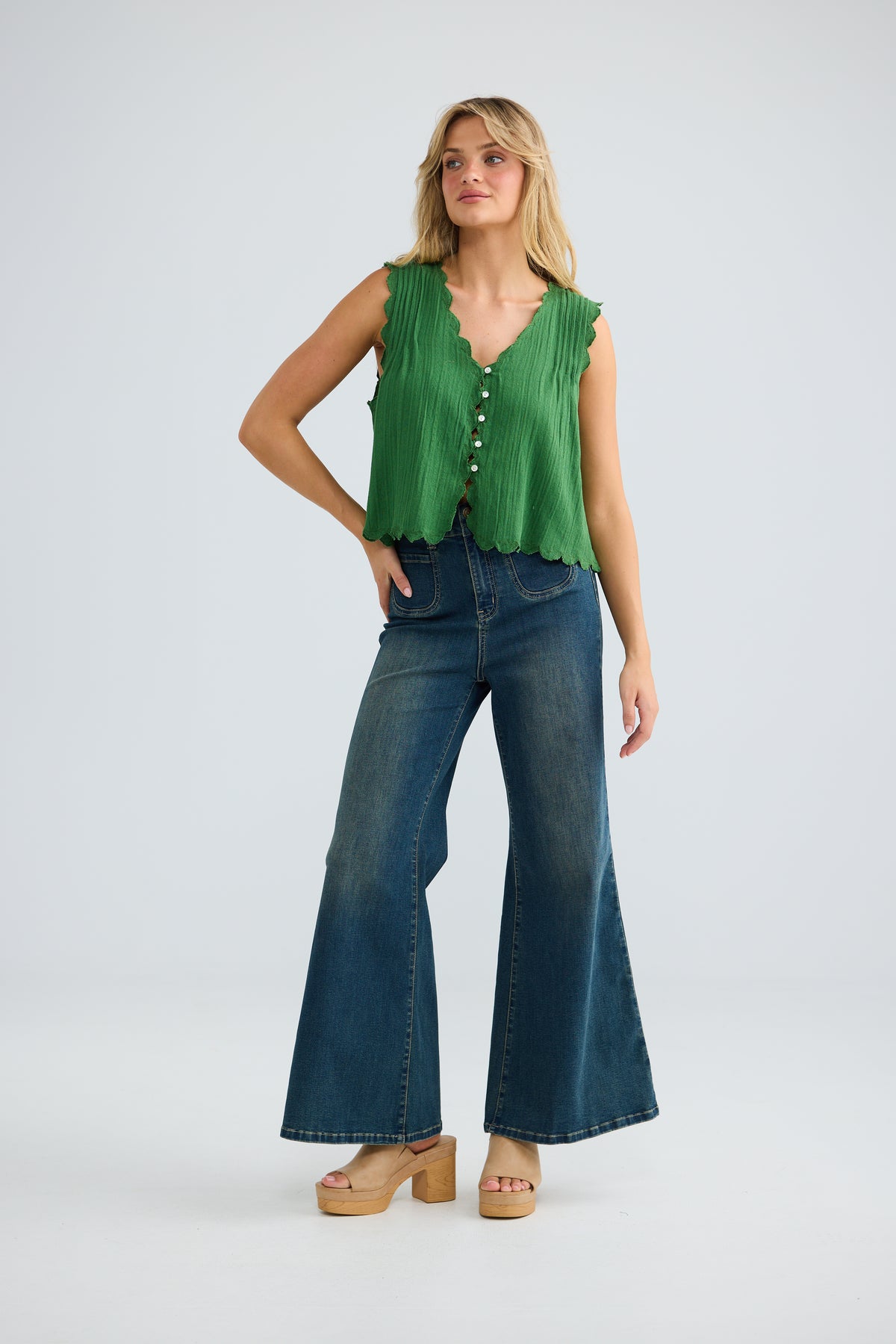 Narra Top in Olive