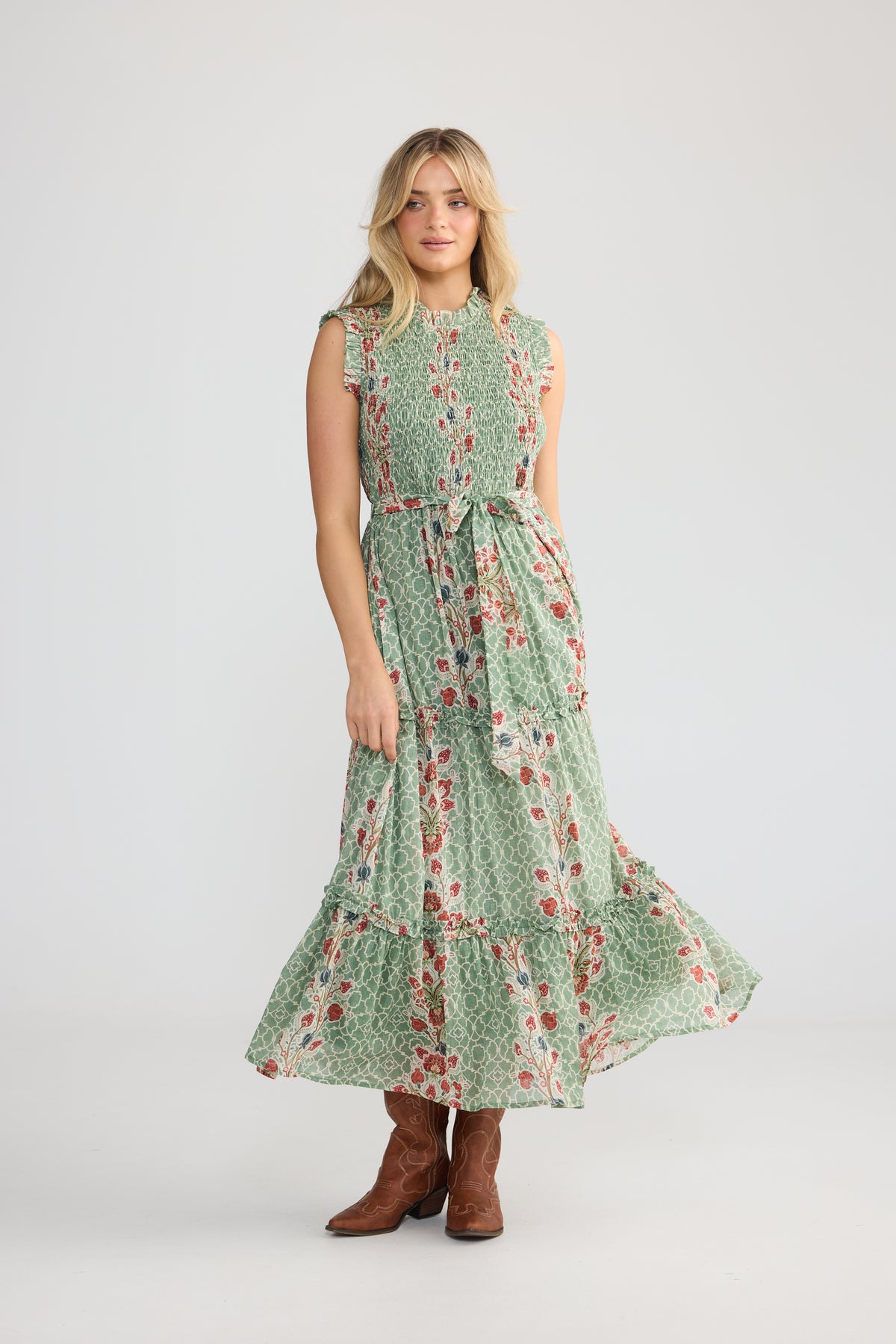 Juniper Dress in Roaming Vine