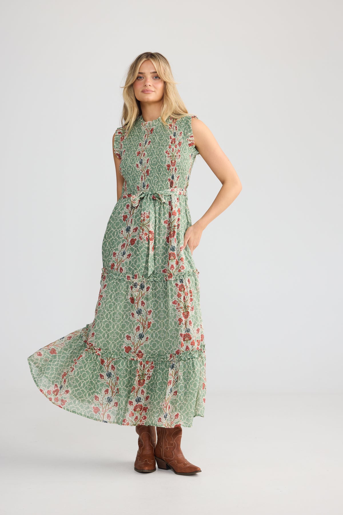 Juniper Dress in Roaming Vine