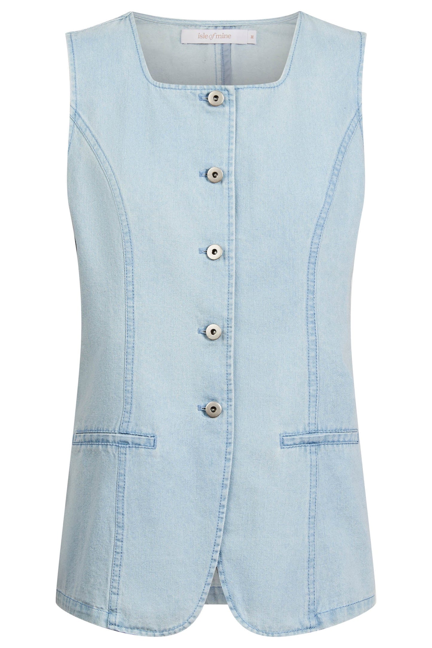 Sofie Denim Vest - Sky