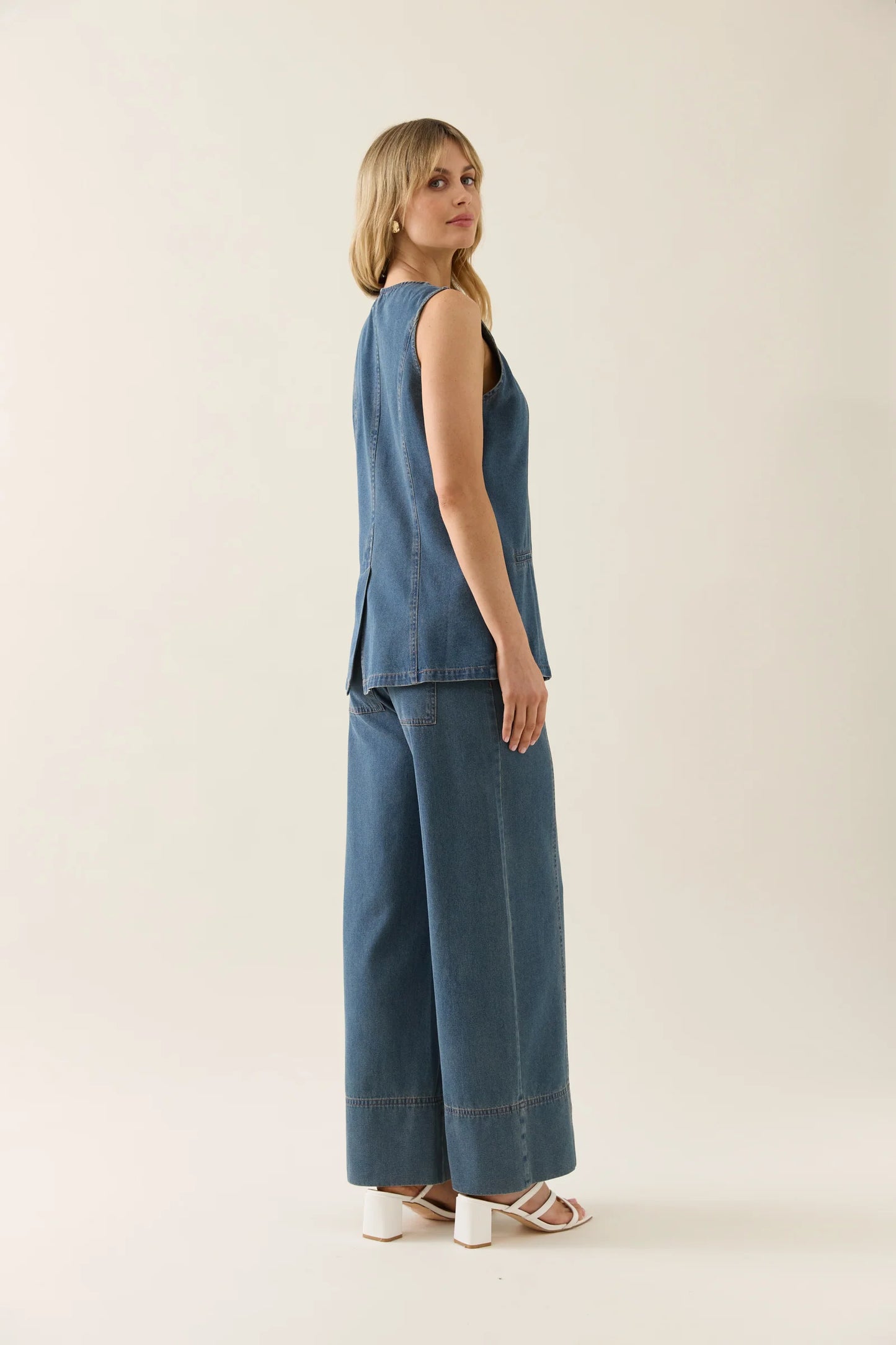 Sofie Denim Vest - Drift