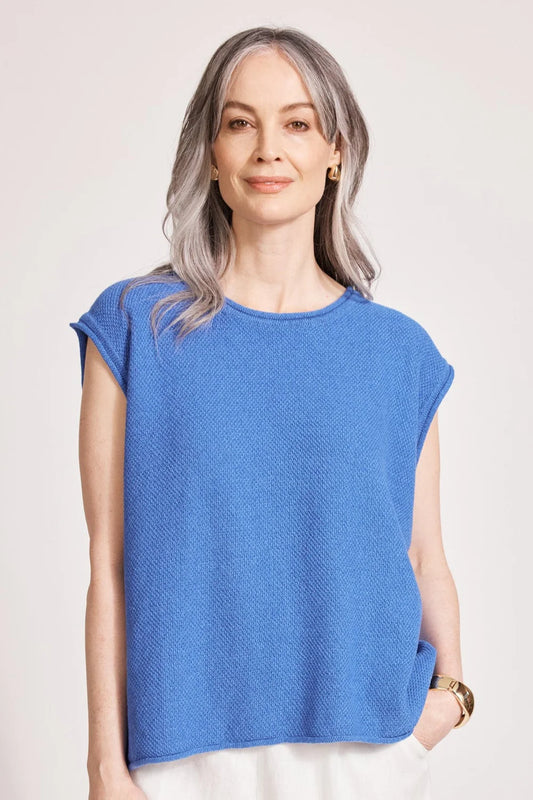 Artemis Sleeveless Knit Top - Aegean