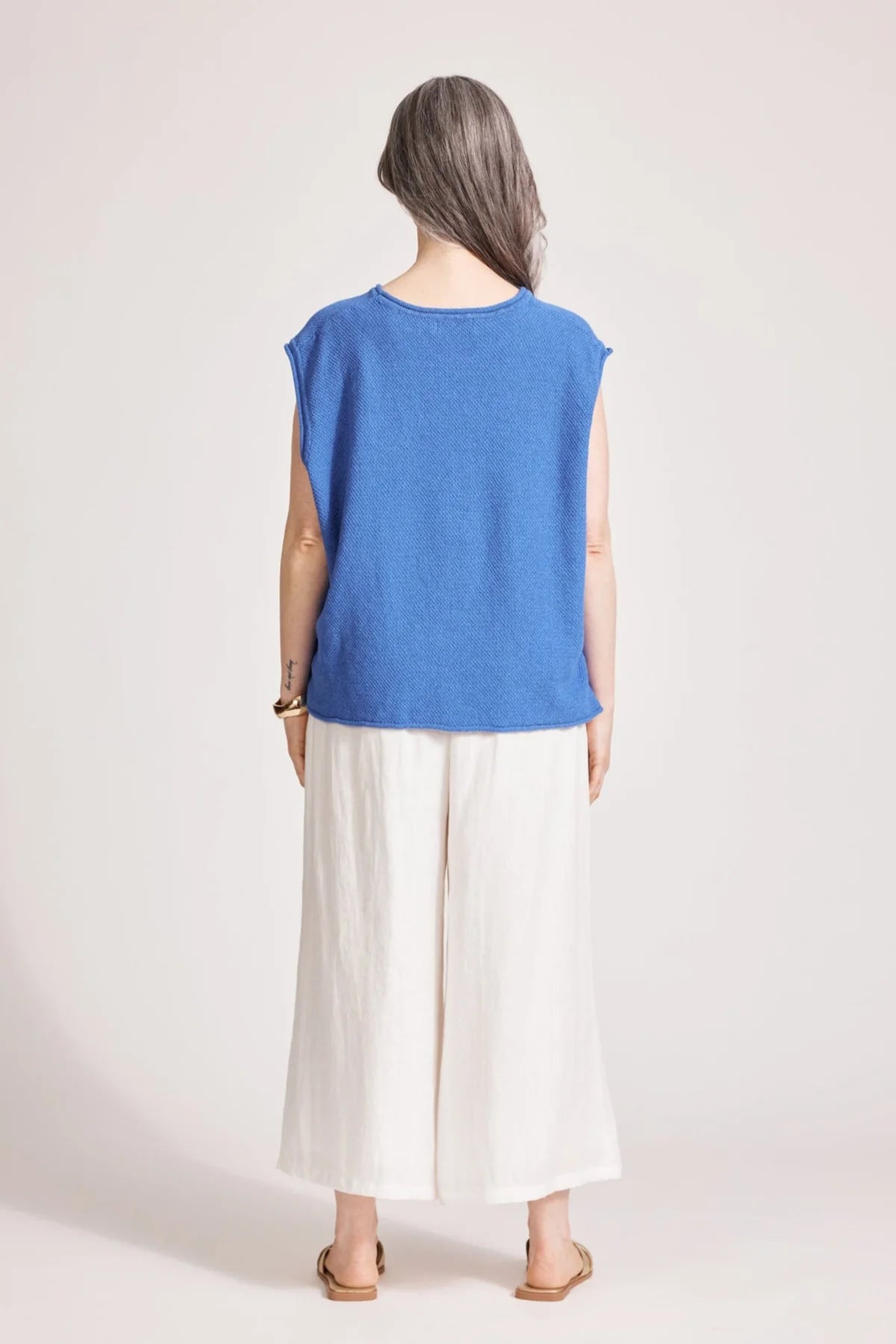 Artemis Sleeveless Knit Top - Aegean