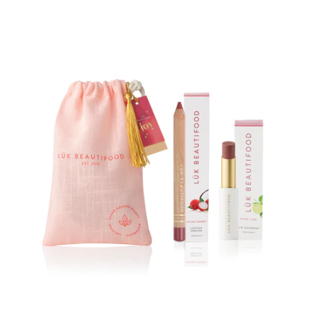 Lip Duo Deluxe Pouch - Nude Rose | Luk Beautifood